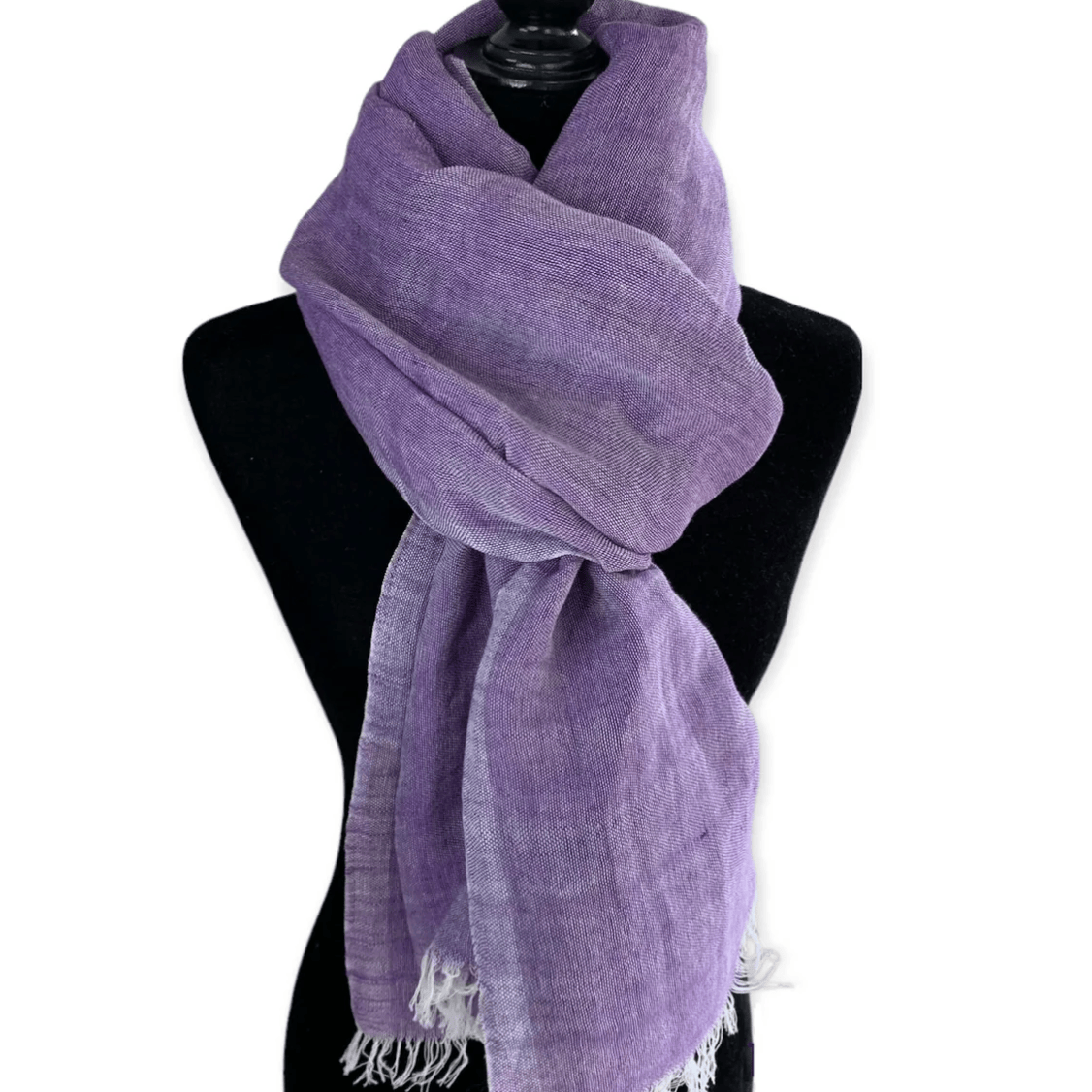 Purple scarf on mannequin, screenshot June 30, 2025