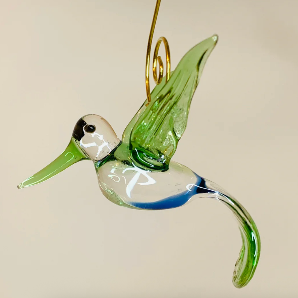 Glass hummingbird ornament, screenshot from June 30, 2025.