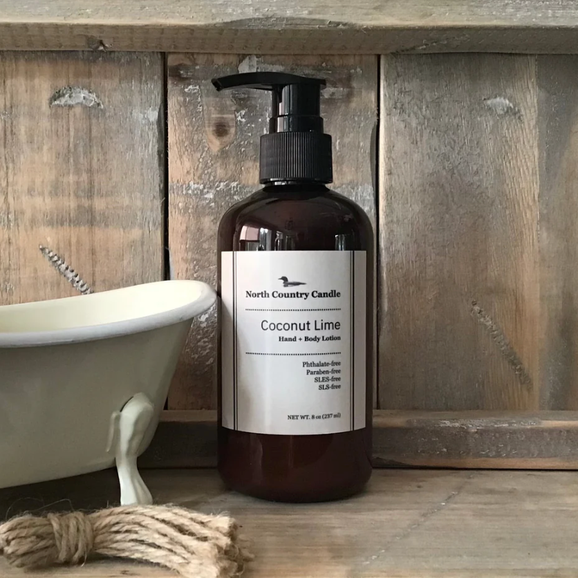 Screenshot of North Country Candle Coconut Lime lotion bottle