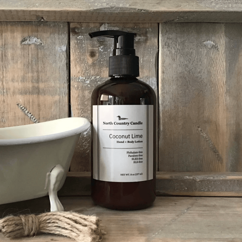 Screenshot of North Country Candle Coconut Lime lotion bottle