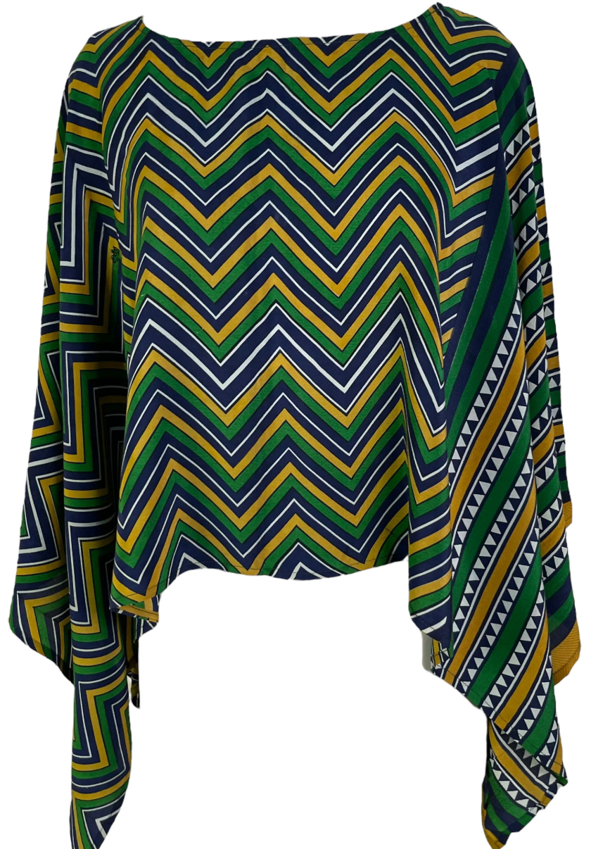 Geometric patterned blouse, screenshot from July 2025.