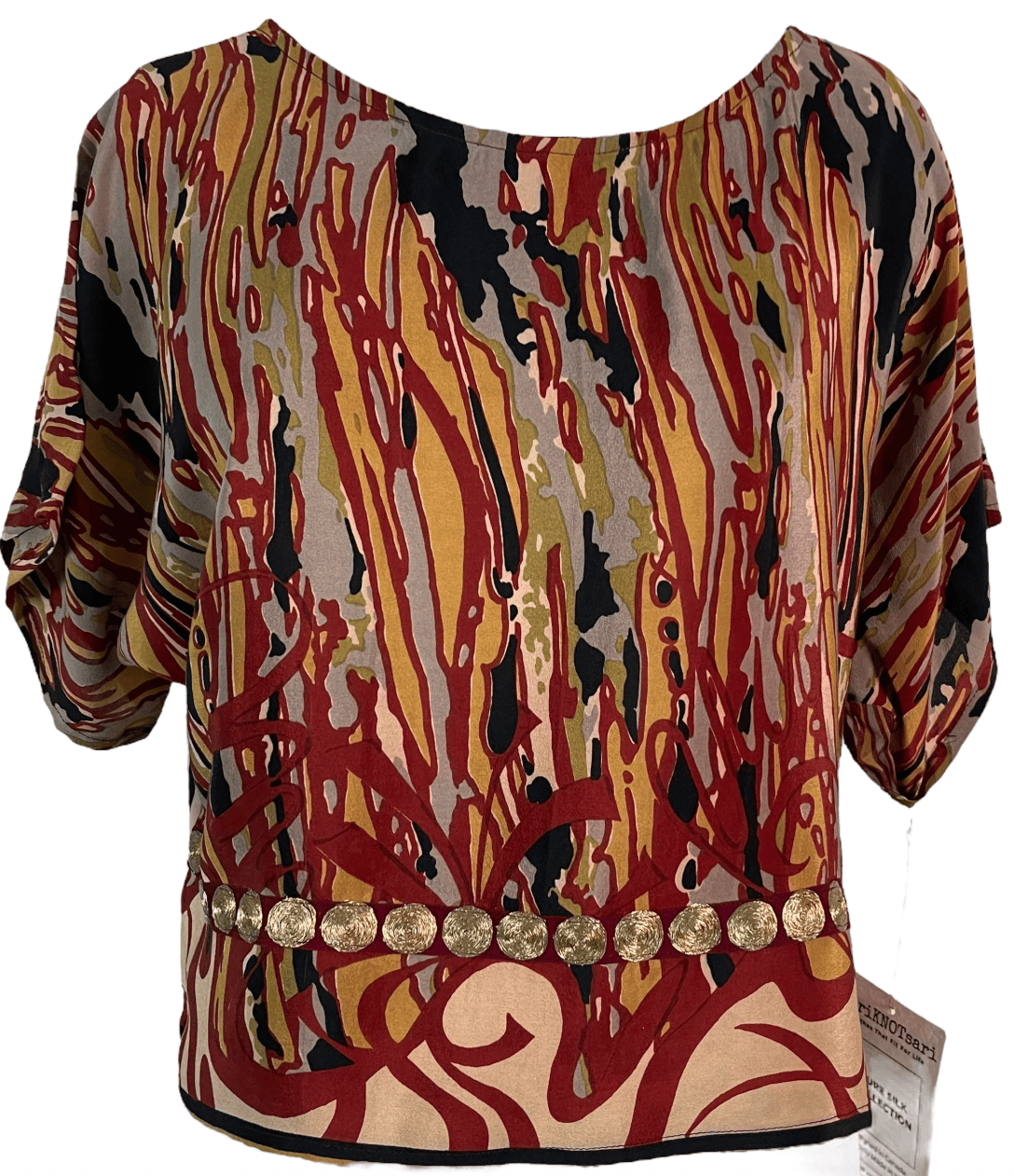 Abstract print blouse, screenshot from July 20, 2025.