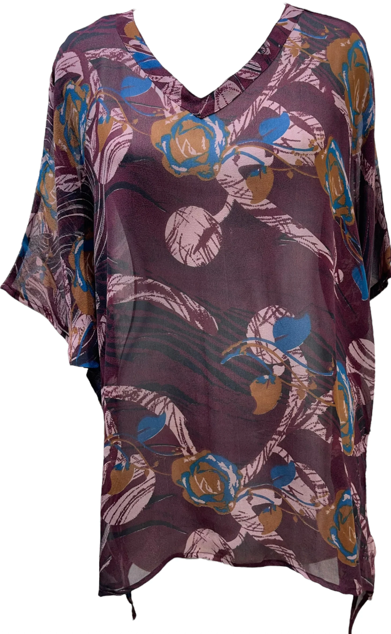 Purple floral blouse, screenshot from July 20, 2025.