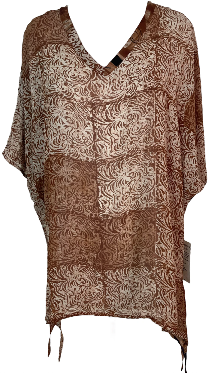 Brown patterned top, screenshot from August 10, 2025.