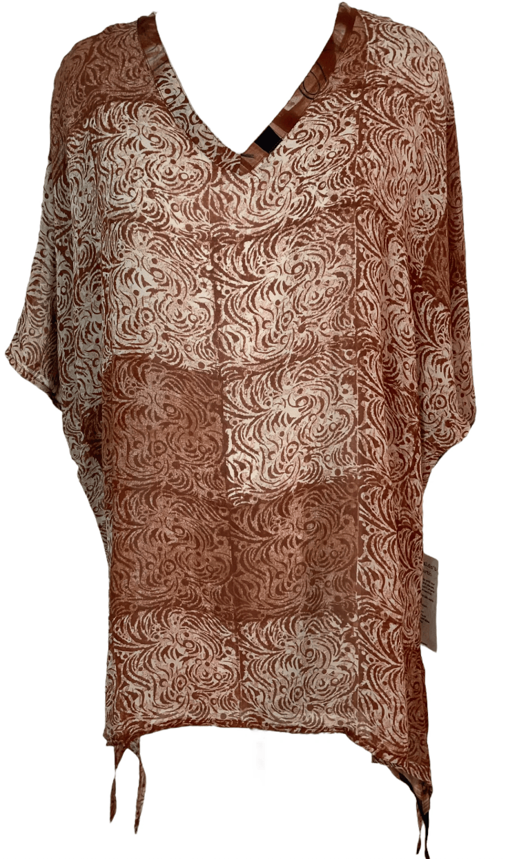 Brown patterned top, screenshot from August 10, 2025.