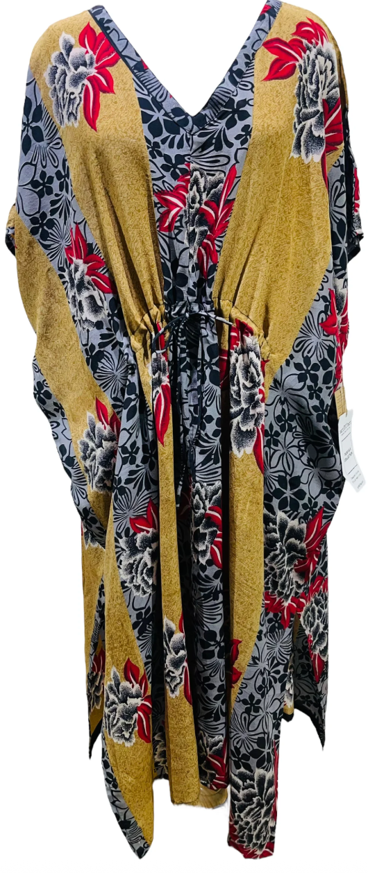 Screenshot of floral print kaftan dress, August 10, 2025.
