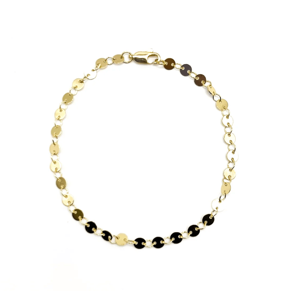 Gold disc bracelet, screenshot from August 22, 2025.
