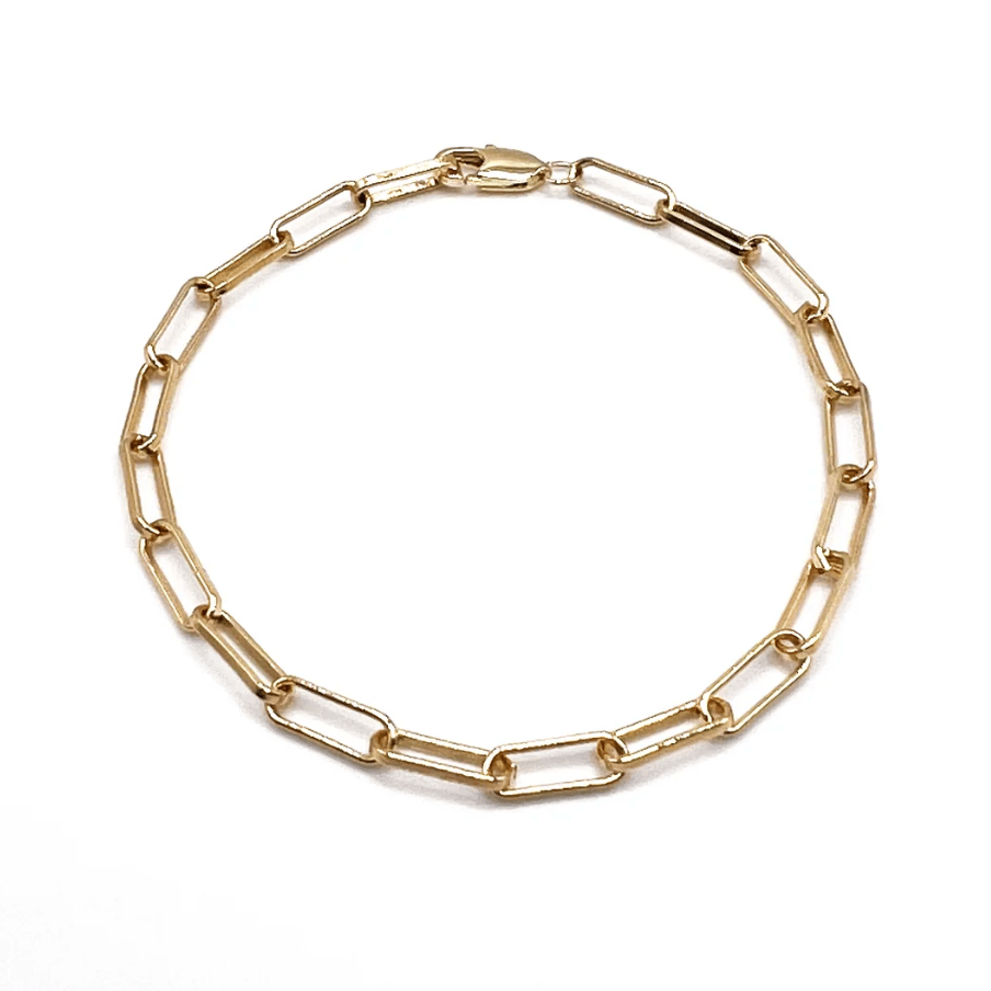 Gold link chain bracelet, screenshot from August 22, 2025.