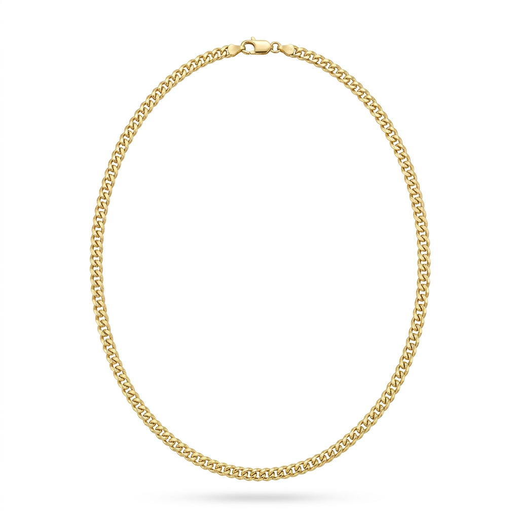 Gold chain necklace, screenshot from August 22, 2025.