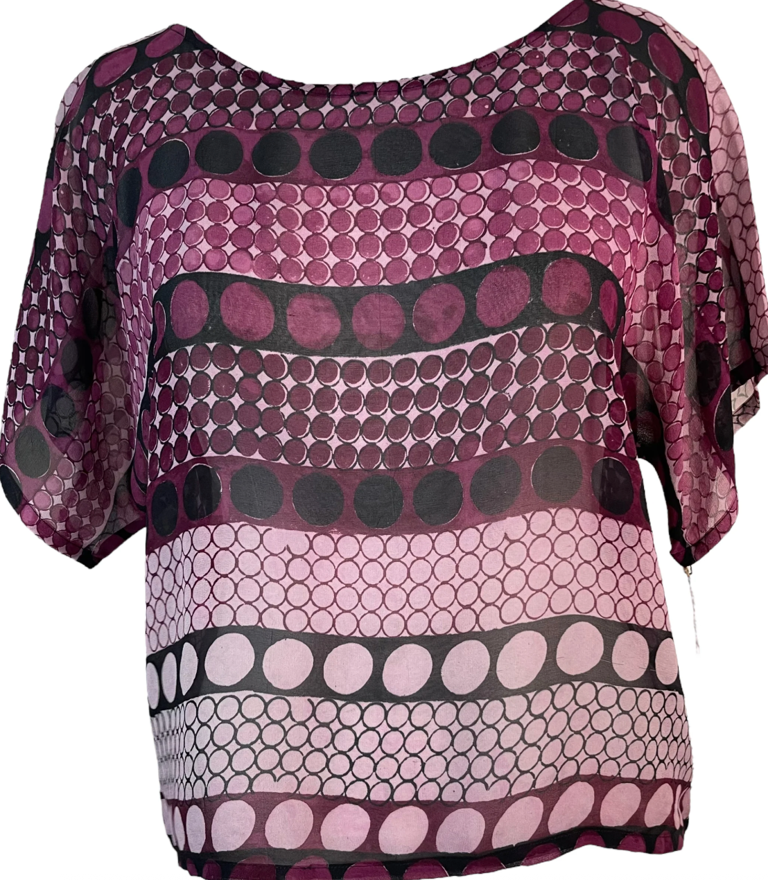 Polka dot patterned top, screenshot from August 27, 2025.