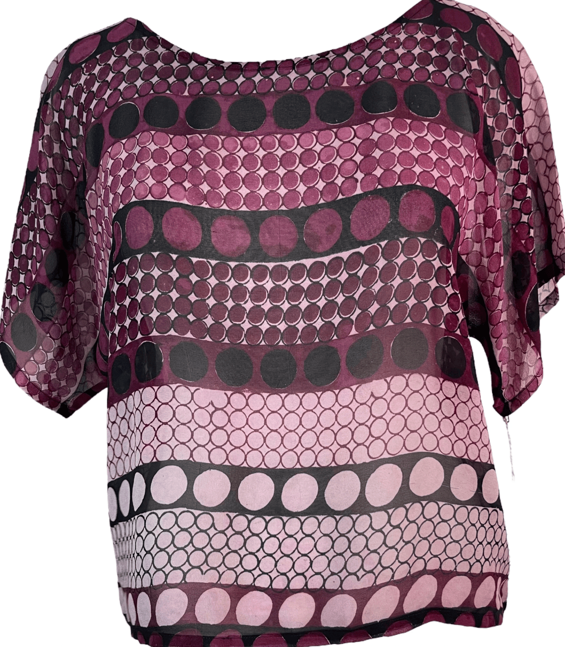 Polka dot patterned top, screenshot from August 27, 2025.