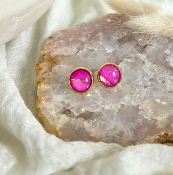 Pink gemstone stud earrings on September 1, 2025 screenshot.