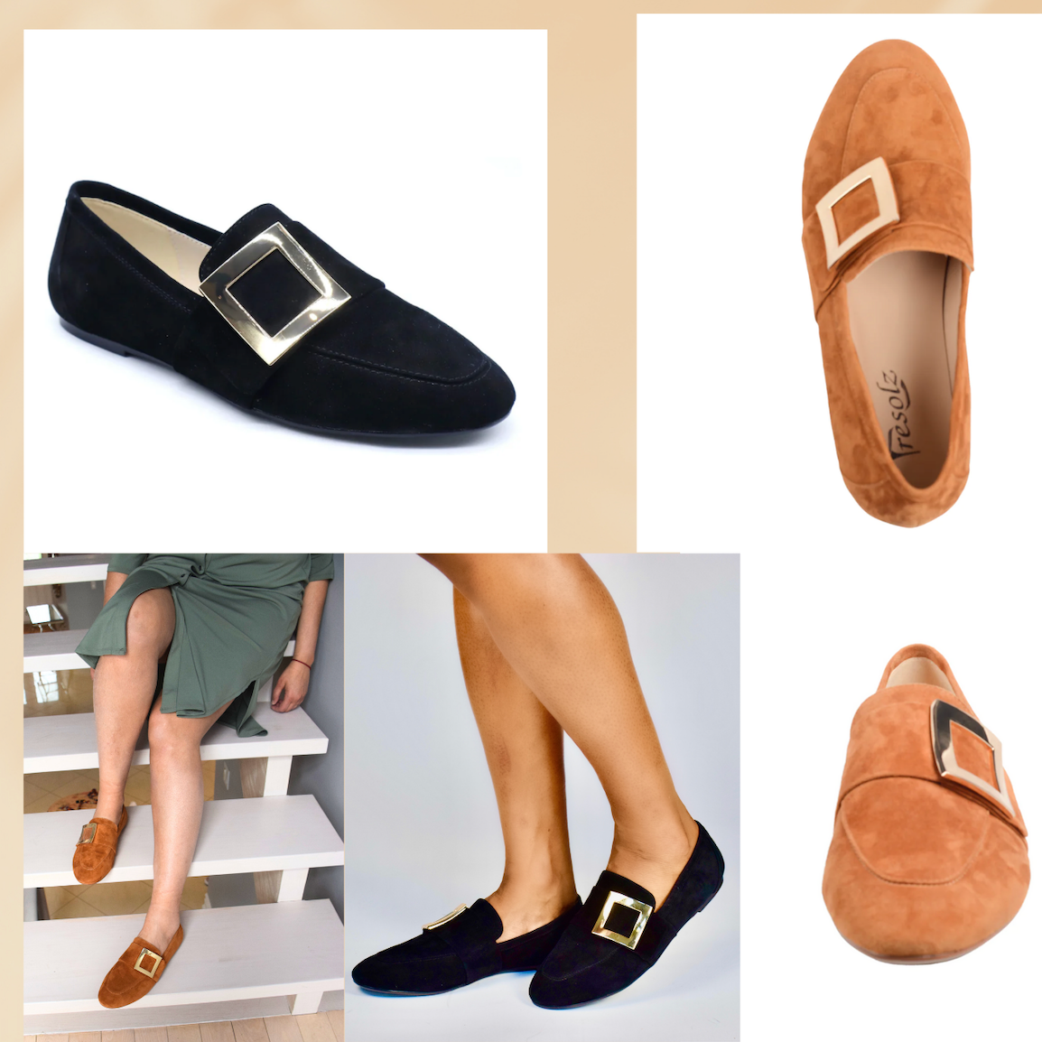 Trèsolz JACKIE Suede Loafers