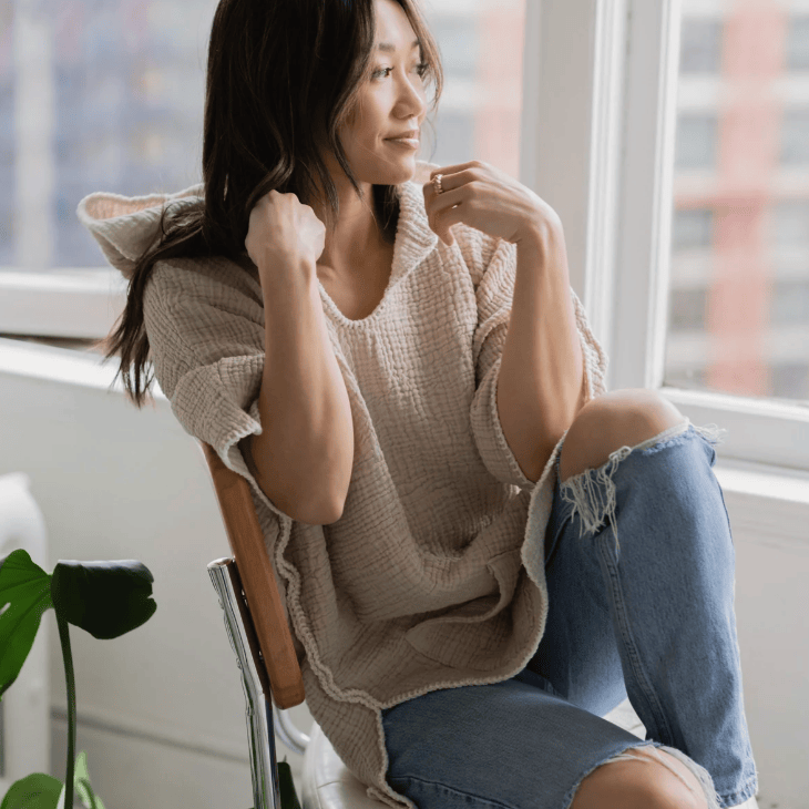 Tofino Towel Co. COCOON TAN Muslin Surf Poncho