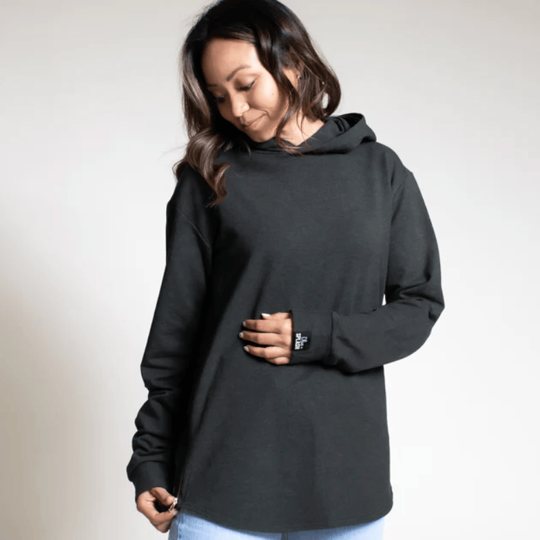 Olive + Splash LONG SWOOP Bamboo Hoodie