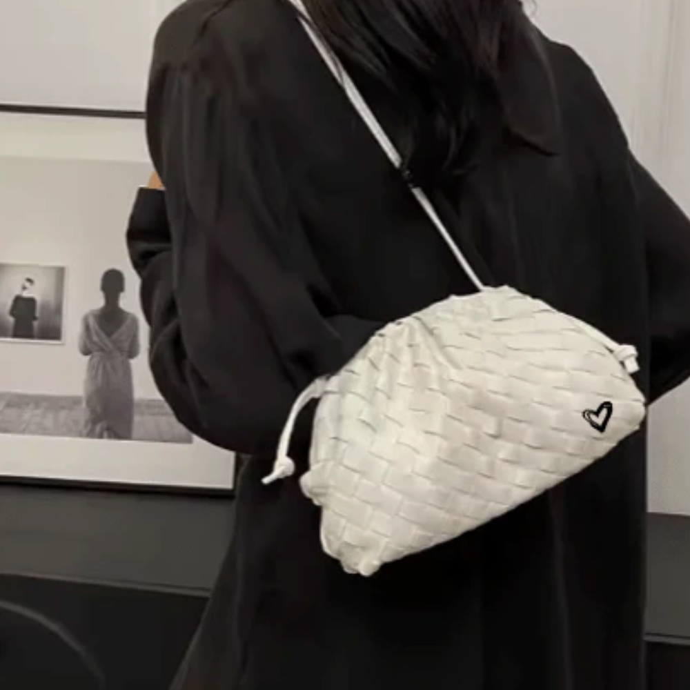 preneLOVE ELGIN Clam Woven Vegan Leather Clutch