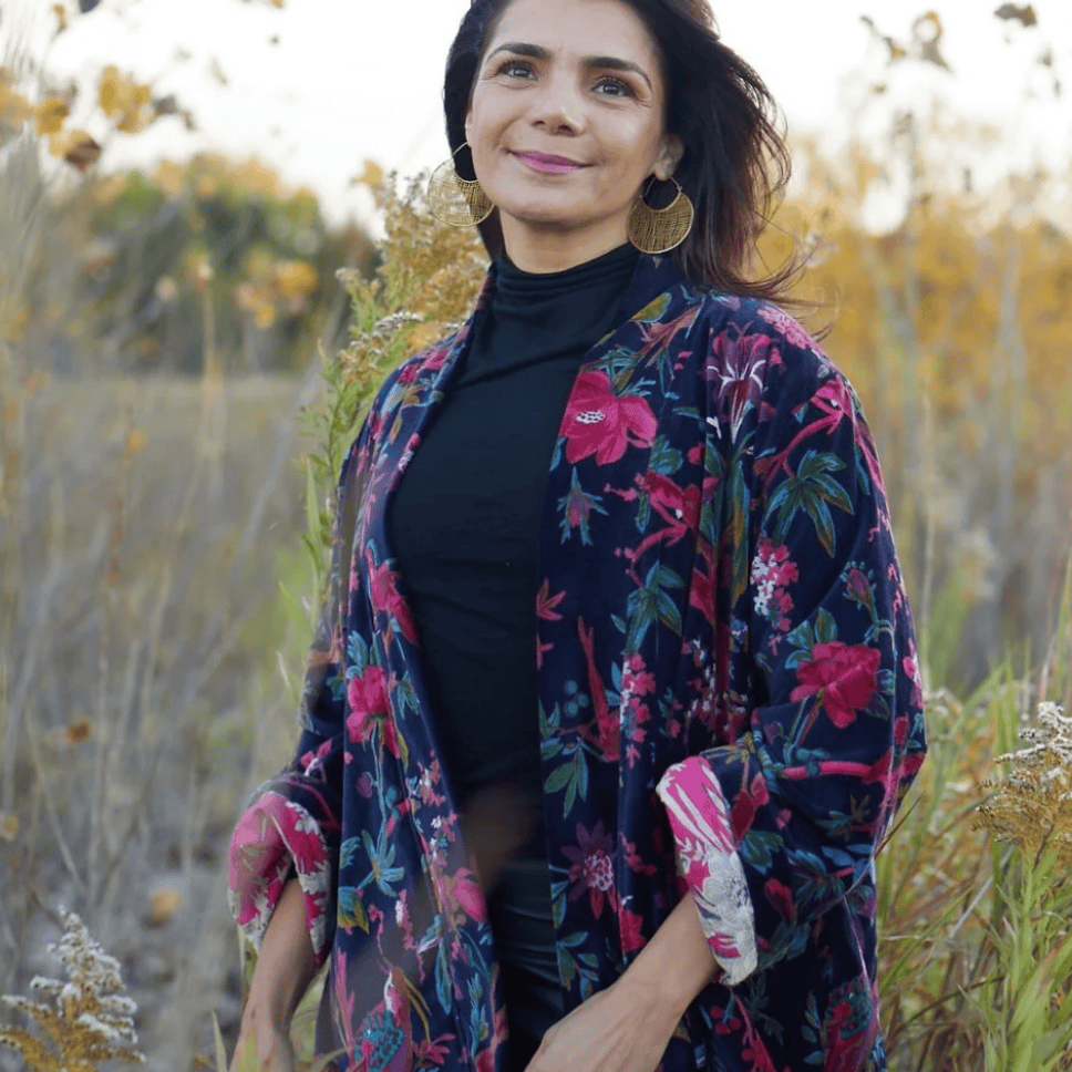 Love Not Fear Velvet & Cotton Jacket