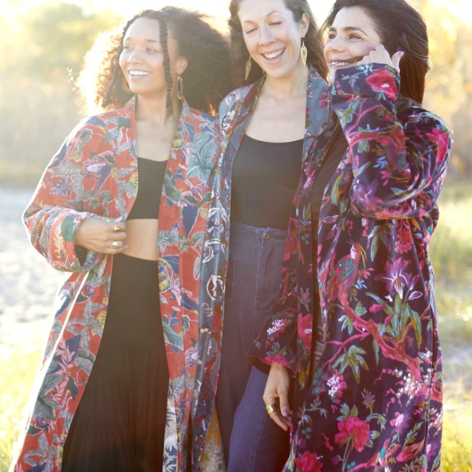 Love Not Fear Velvet & Cotton Jacket