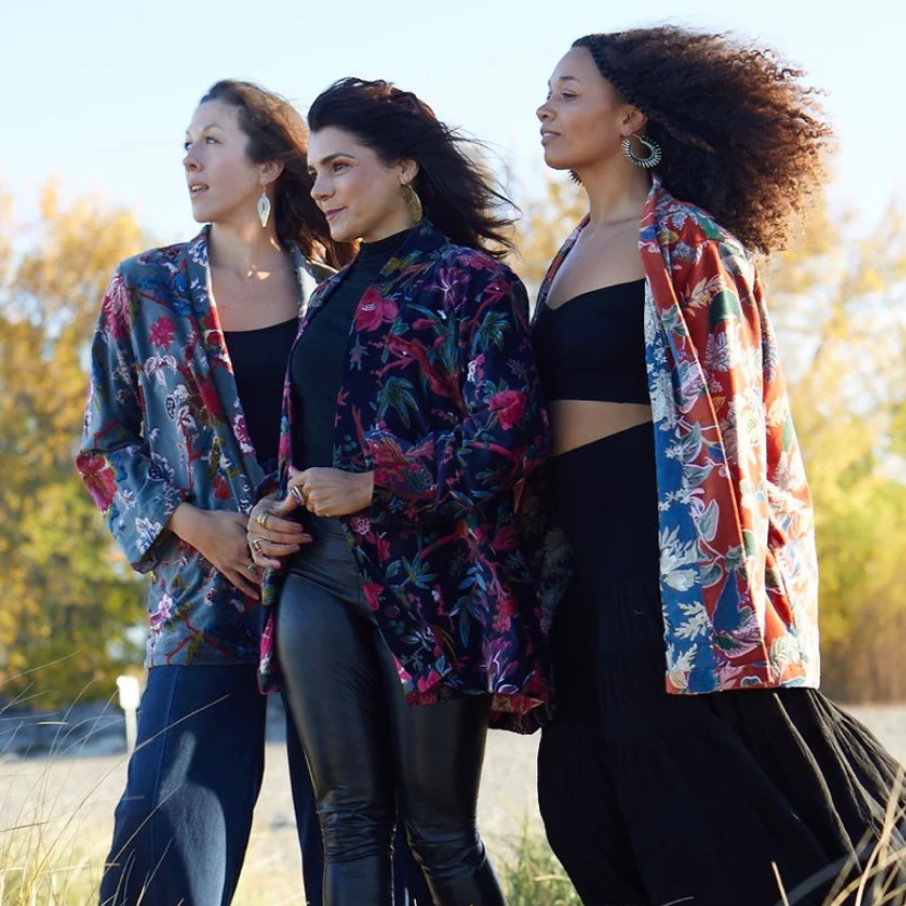 Love Not Fear Velvet & Cotton Jacket