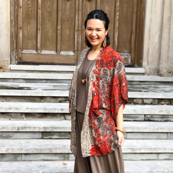 sariKNOTsari Avatar Pure Silk Kimono Sleeved JACKET with Belt