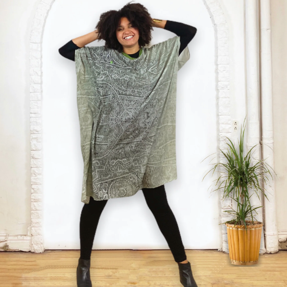 sariKNOTsari Avatar Pure Silk Midi Length Kaftan