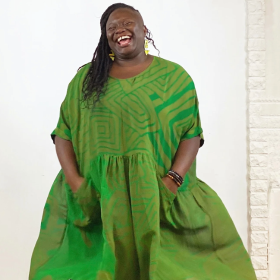 sariKNOTsari Avatar Pure Silk Boxy Babydoll Dress