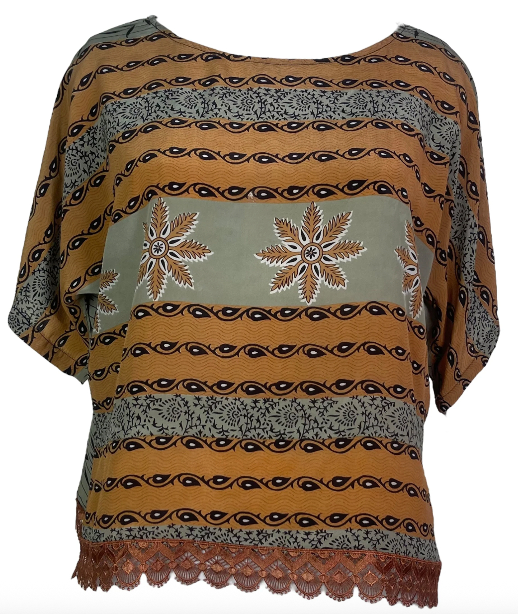 sariKNOTsari Avatar Pure Silk Side Slit Top