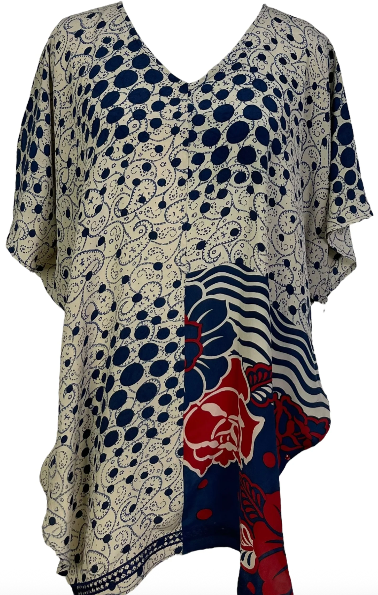 sariKNOTsari Avatar Pure Silk Waterfall Top