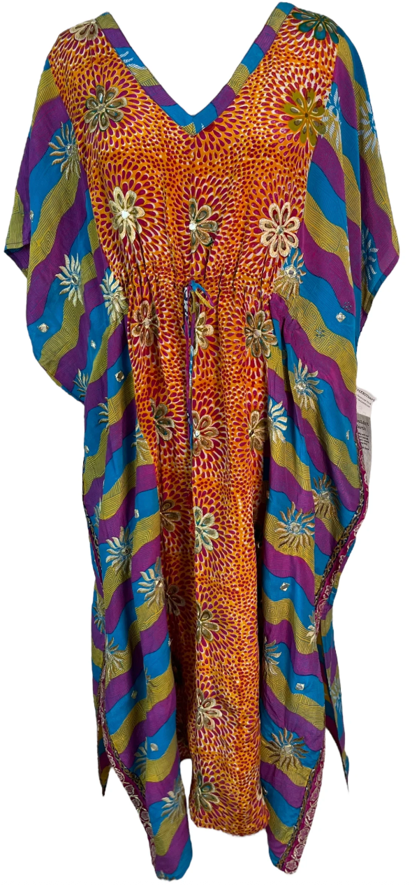 sariKNOTsari Avatar Pure Silk Maxi Length Kaftan
