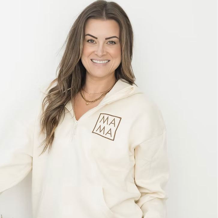 ASHCO Oversized Half-Zip MAMA Hoodie