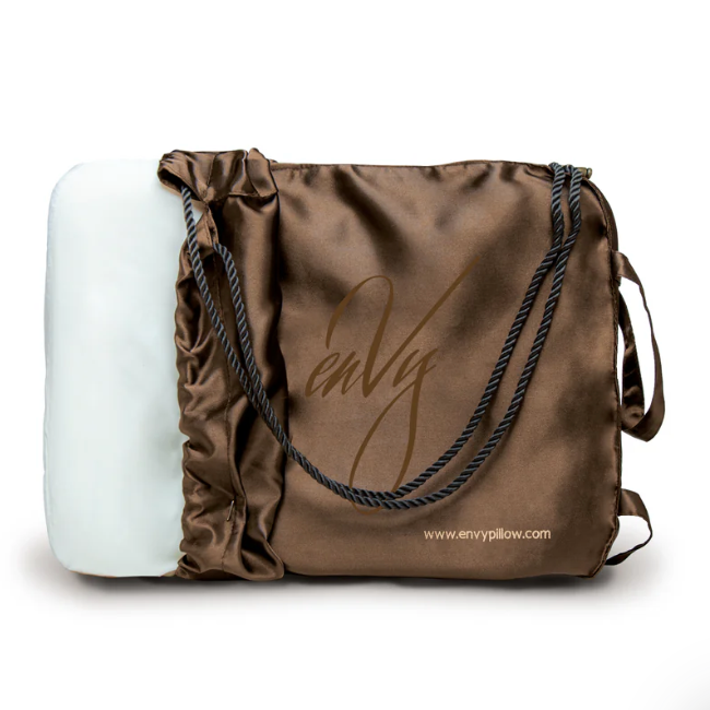 ENVY Natural Latex PROACTIVE-Aging Travel Pillow with COPPER Infused SILK Pillowcase