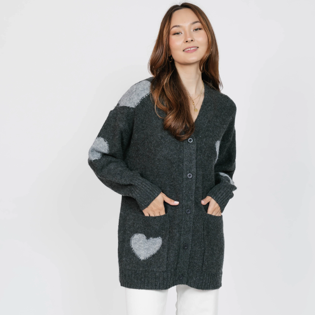 Smash & Tess ADORA Cardigan - Charcoal/Grey