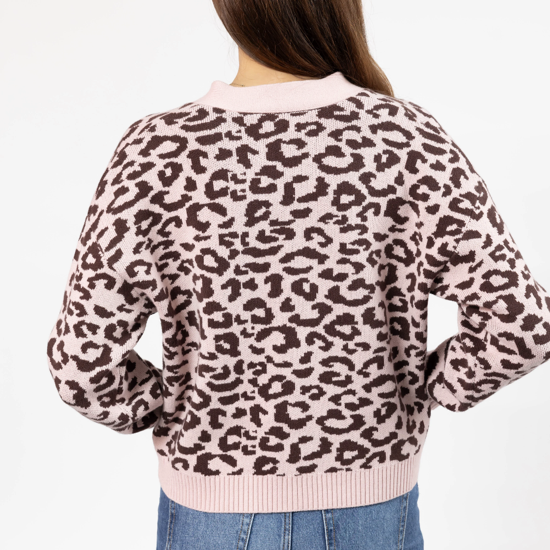 Smash & Tess LEOPARD Cardigan - Antique Rose/Black