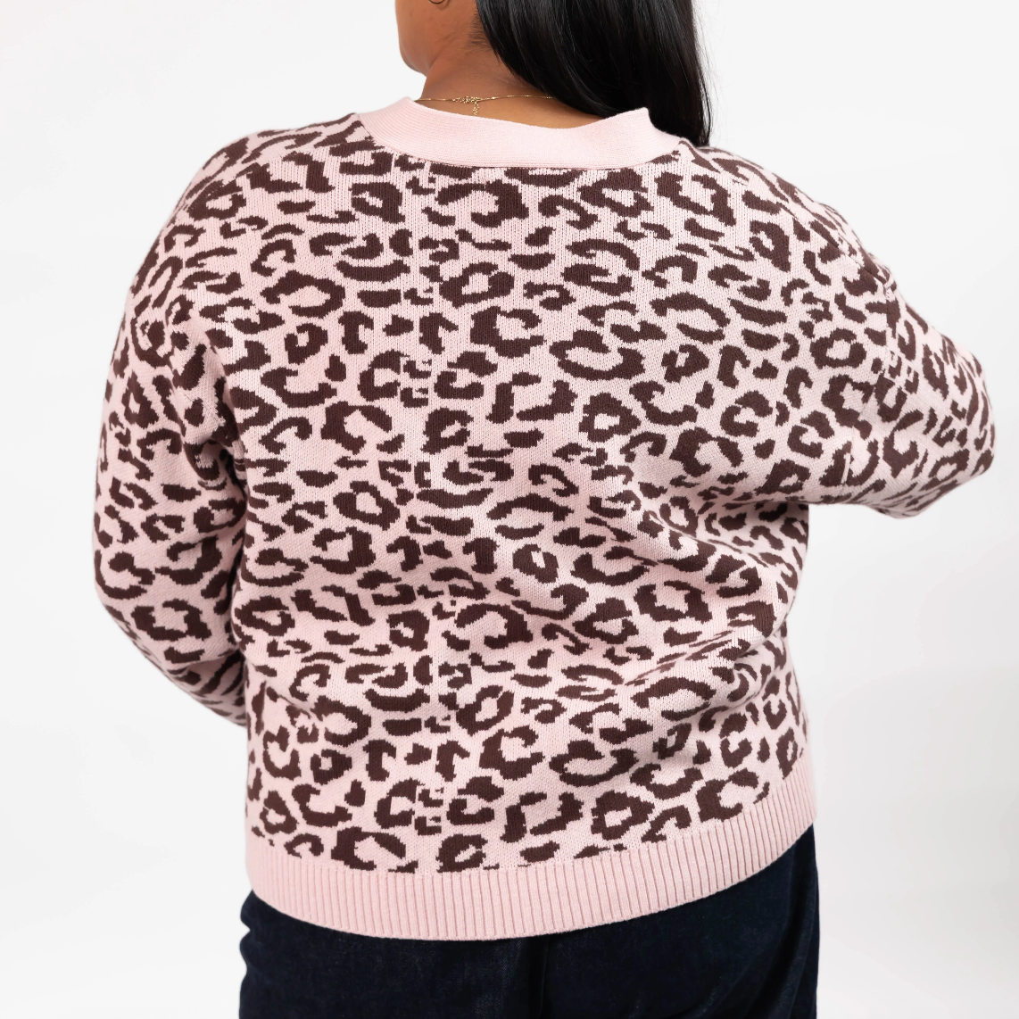 Smash & Tess LEOPARD Cardigan - Antique Rose/Black