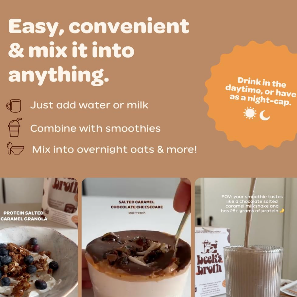 Beck's Broth Protein Salted Caramel Hot Chocolate