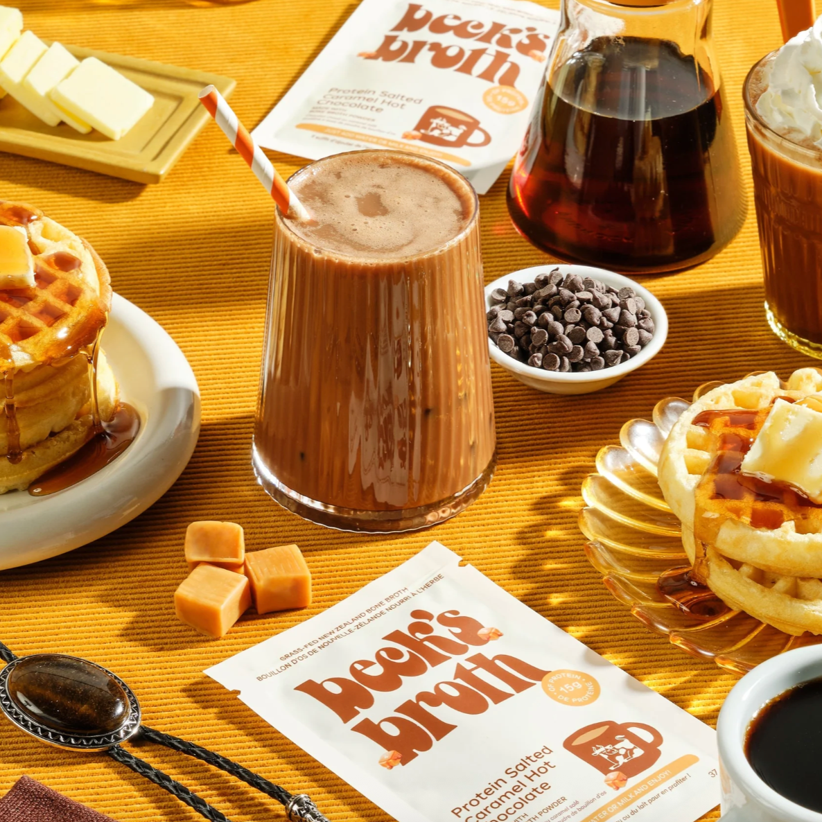 Beck's Broth Protein Salted Caramel Hot Chocolate