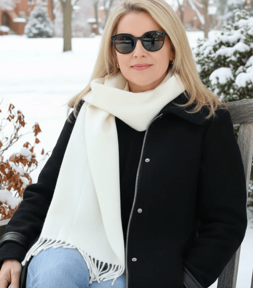 Andes Connection Classic Alpaca Scarf with Fringe