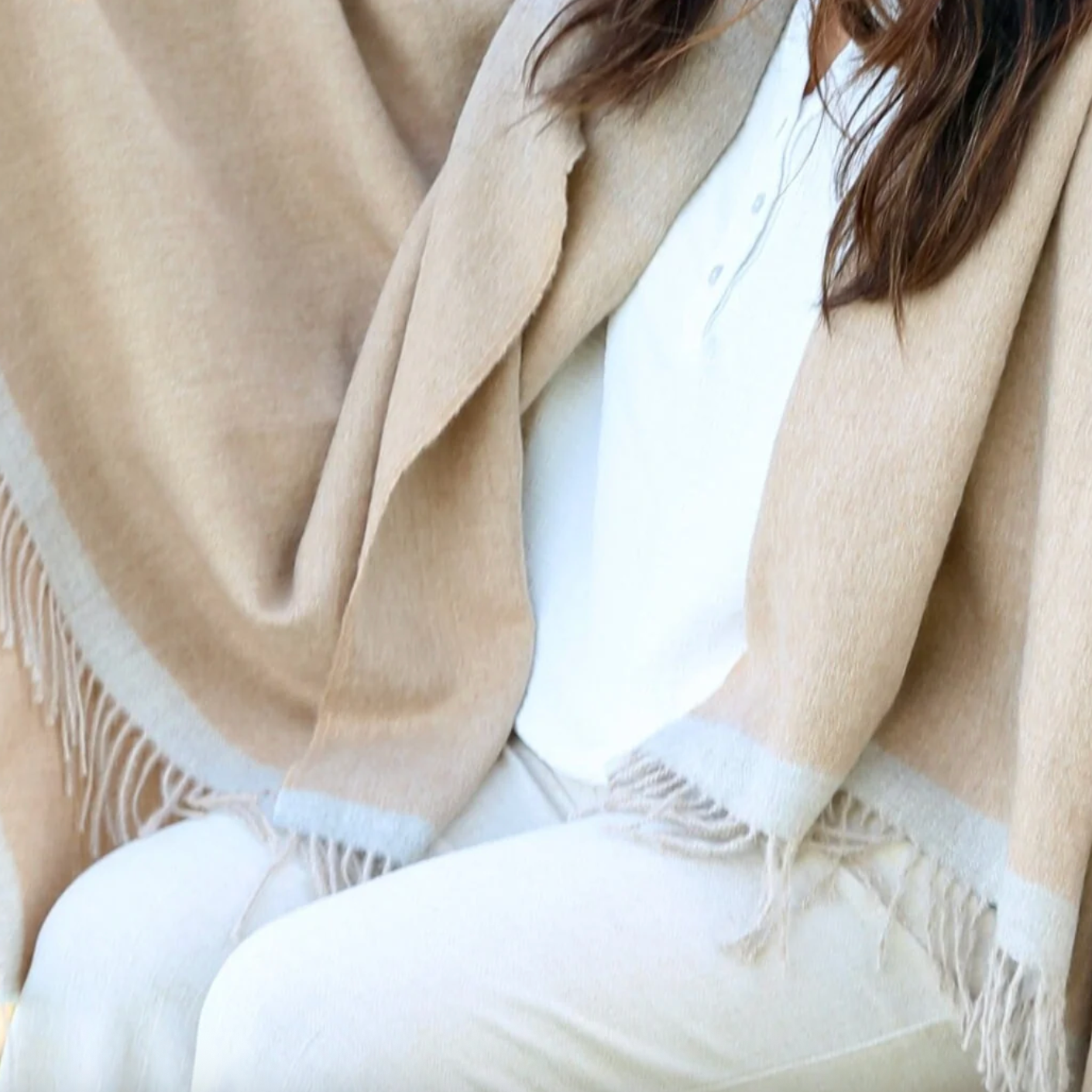 Andes Connection Ombre Alpaca Throw Blanket