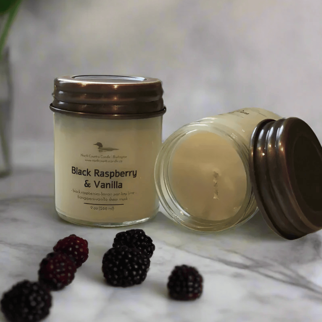 North Country Candle - BLACK RASPBERRY VANILLA Soy Wax Candle with Copper Lid