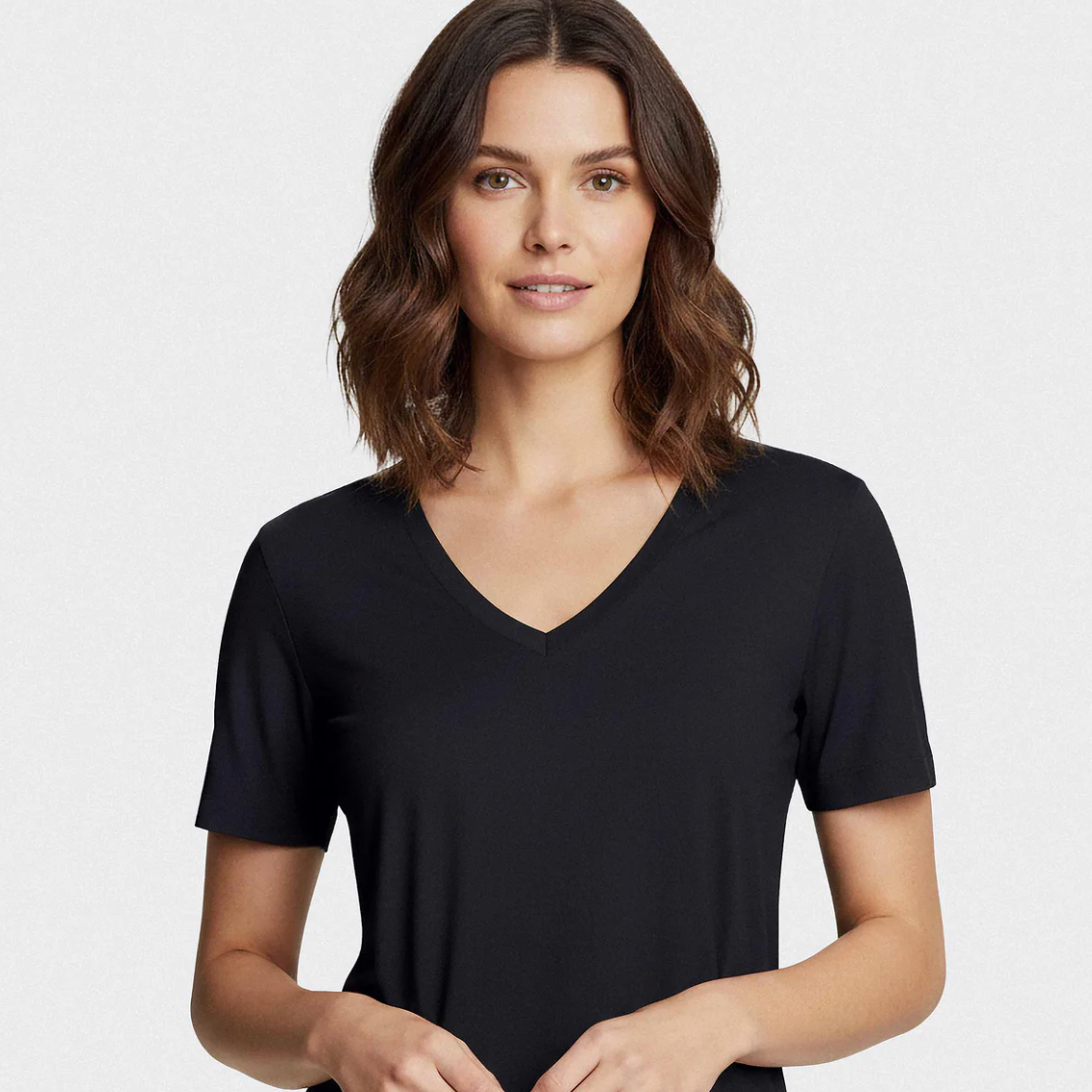 IMPETUS Soft Premium V-Neck Short Sleeve Tee in Lyocell