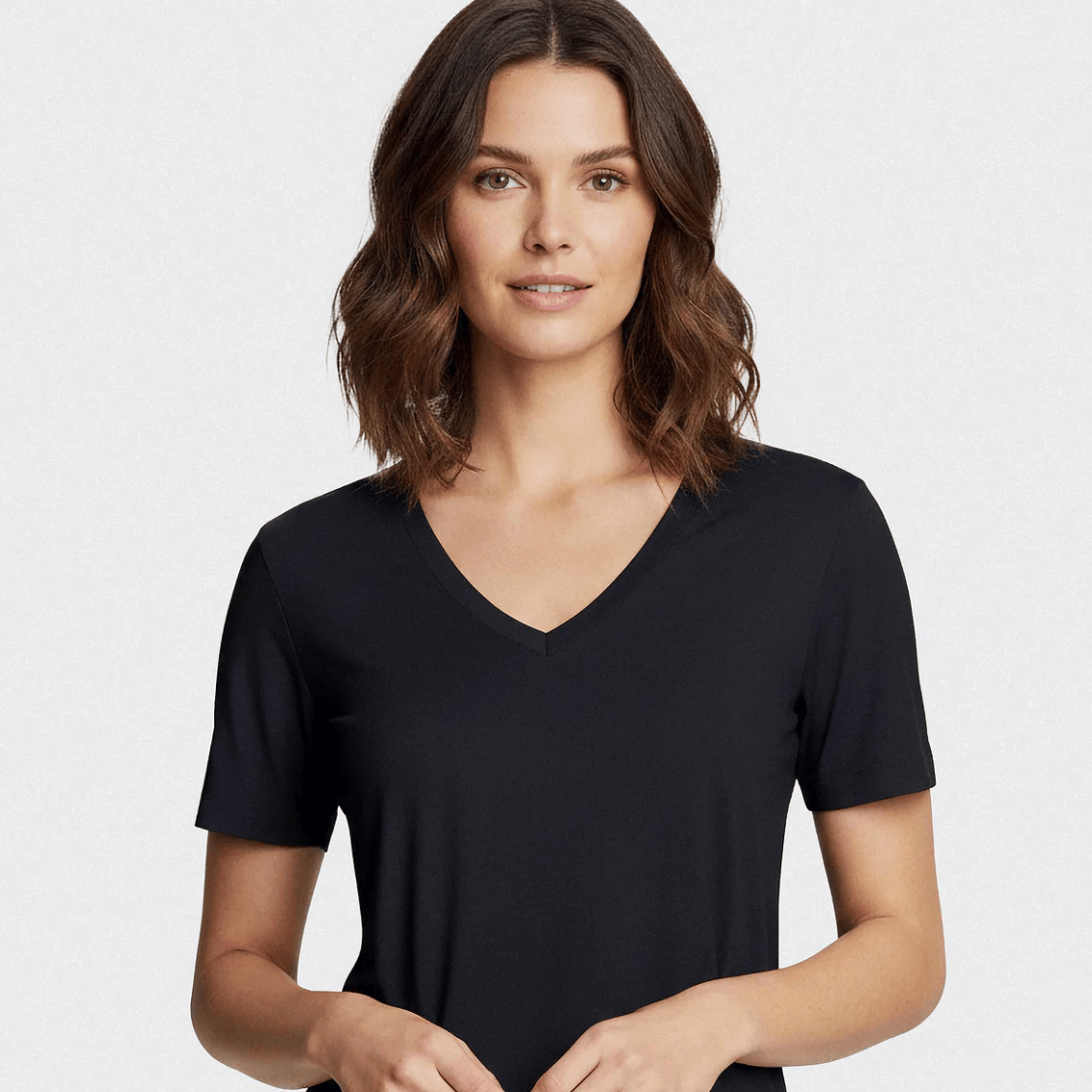 IMPETUS Soft Premium V-Neck Short Sleeve Tee in Lyocell