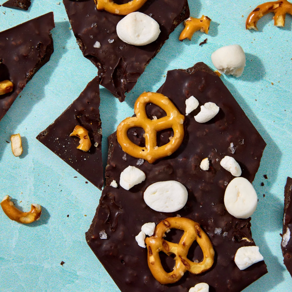 VOSGES Smashing Pumpkins "1979" Pretzel Dark Chocolate Bar