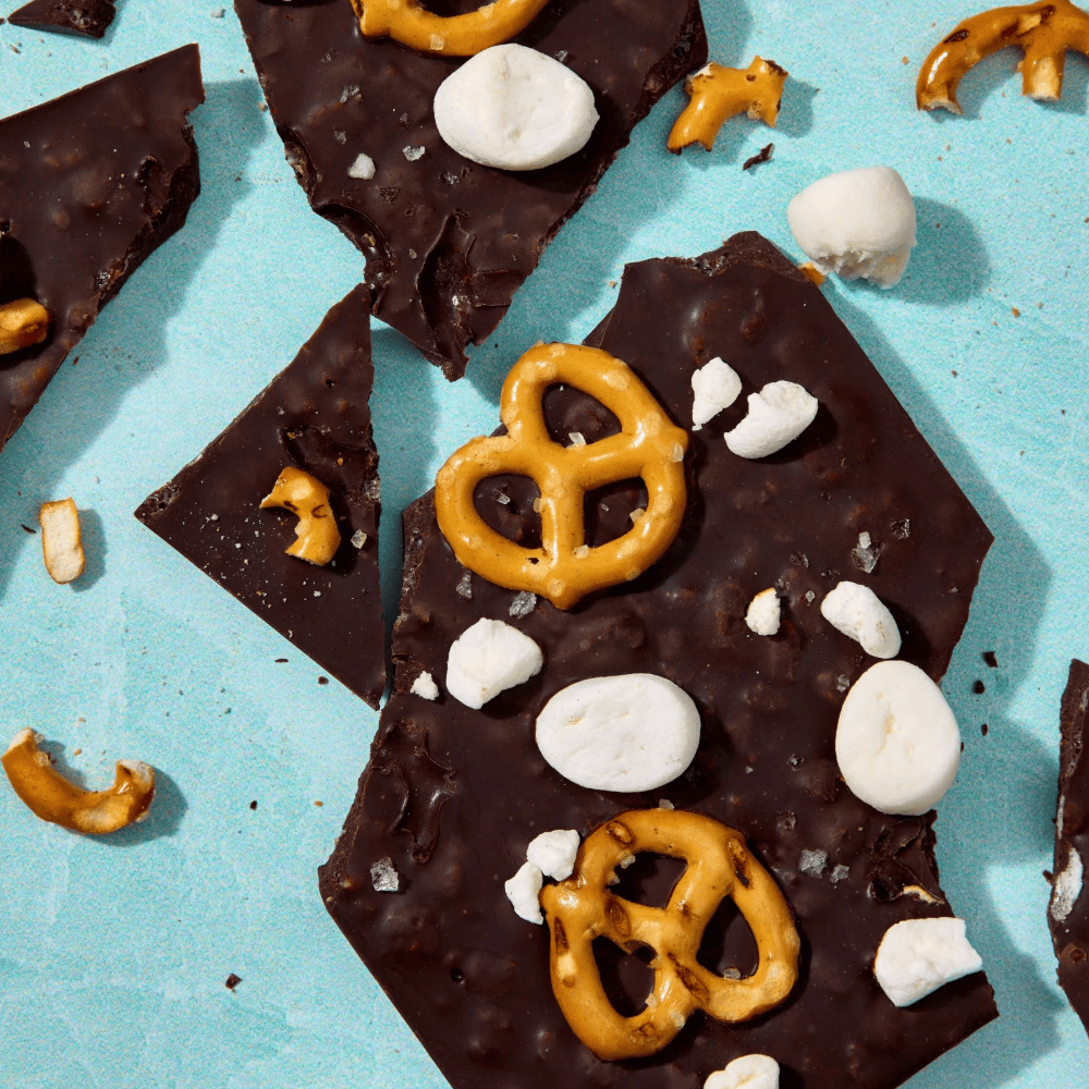 VOSGES Smashing Pumpkins "1979" Pretzel Dark Chocolate Bar