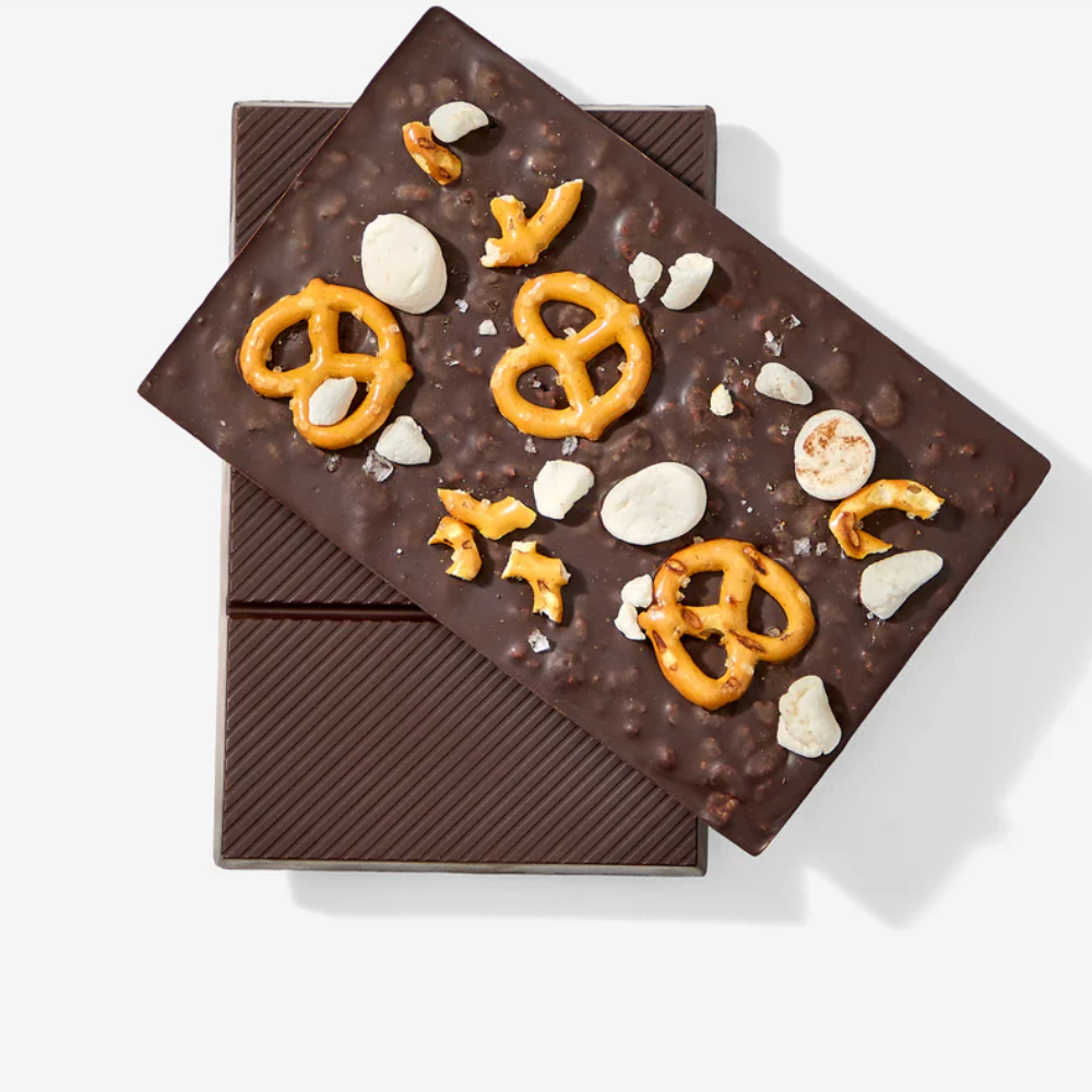 VOSGES Smashing Pumpkins "1979" Pretzel Dark Chocolate Bar