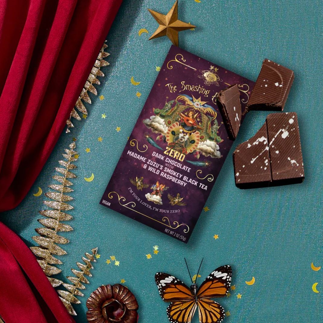 VOSGES Smashing Pumpkins "Zero" Raspberry Black Tea Dark Chocolate Bar