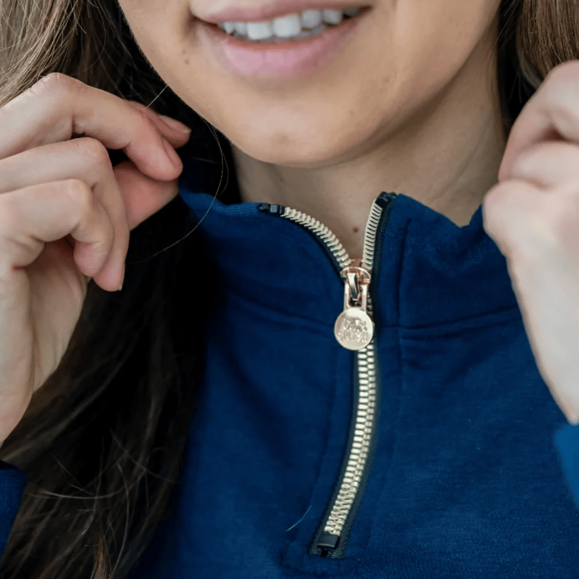 Olive + Splash 1/4 ZIP Bamboo Top