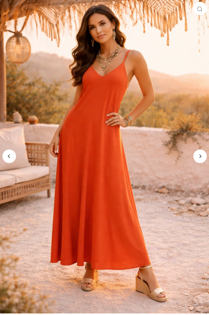 BAZ Crepe Slip Dress