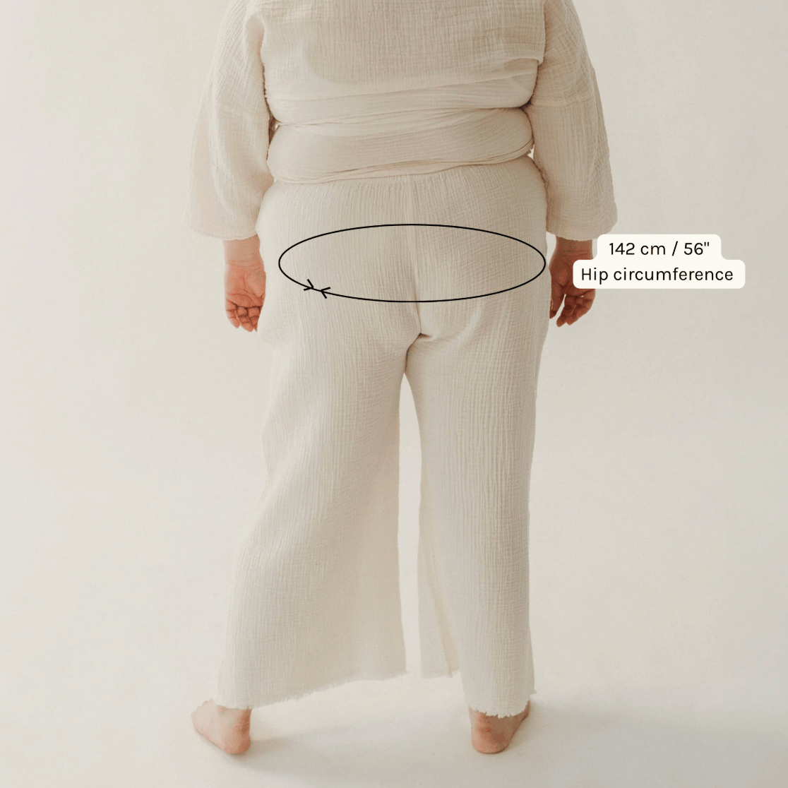 Pokoloko - Turkish Cotton PLUS Crinkle Drawstring Palazzo Pants