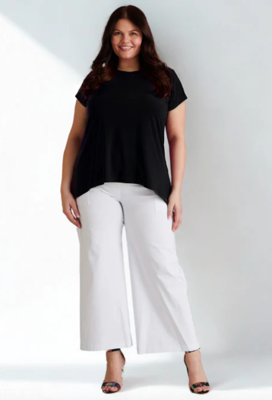 Helene Clarkson Design ANDORRA WHITE Crop Pants with Pockets