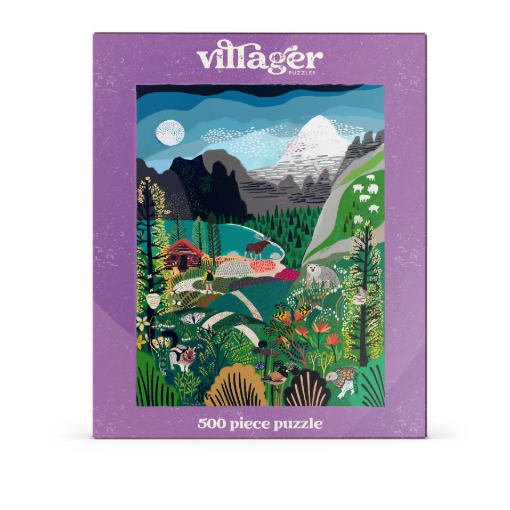 Villager Puzzles - ROCKIES EXPLORER 500-Piece Puzzle for Adults, Designed in Canada by Anja Jane
